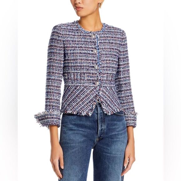 Derek Lam 10 Crosby Elizabeth Tweed Peplum Jacket size 00 - Picture 6 of 13